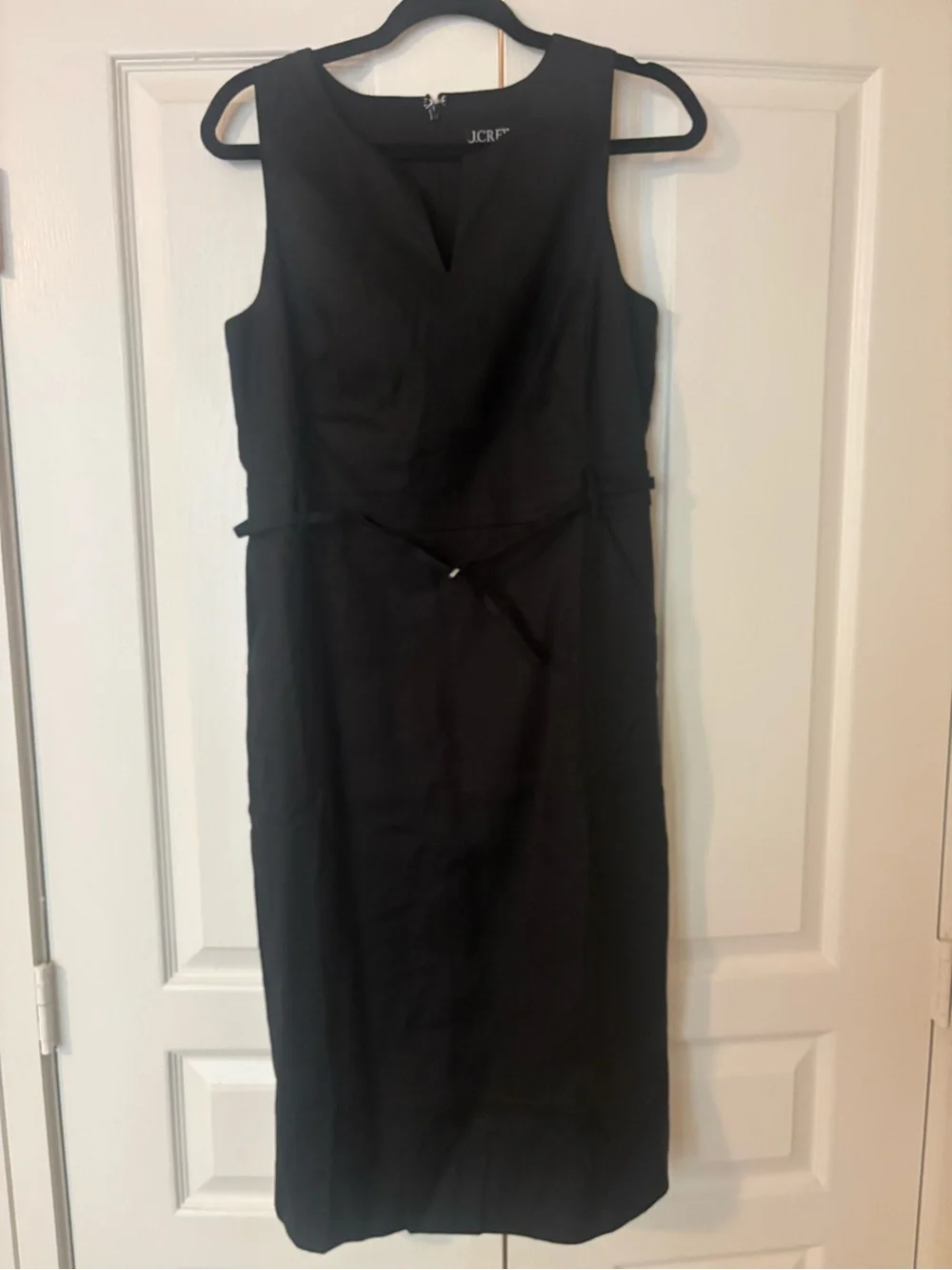 J. Crew Black Sleeveless V-Neck Sheath Dress